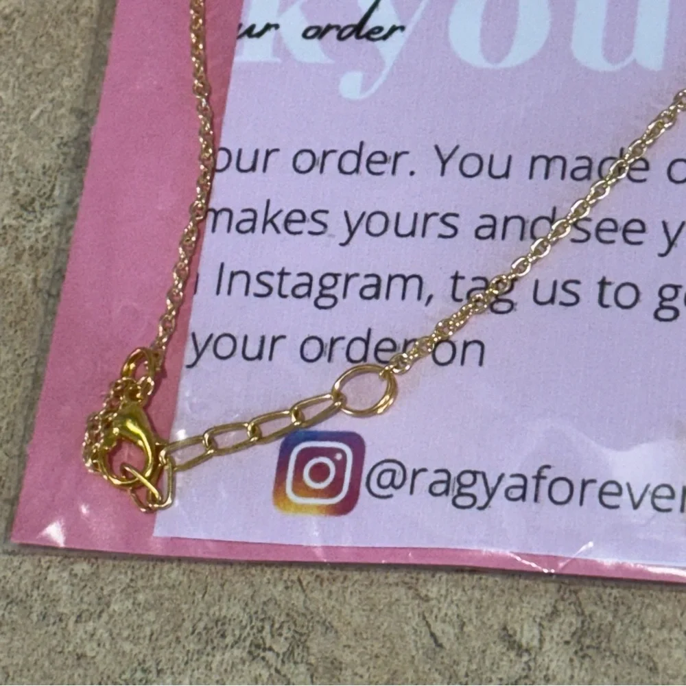 Gold Tone Crescent Moon Charm Necklace | Cute Locket Pendant | Gift Ready